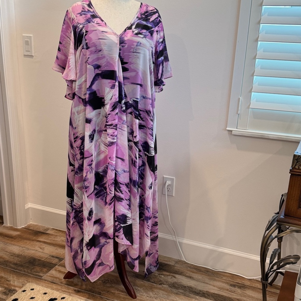 Avenue Purple and Black Dress NWT